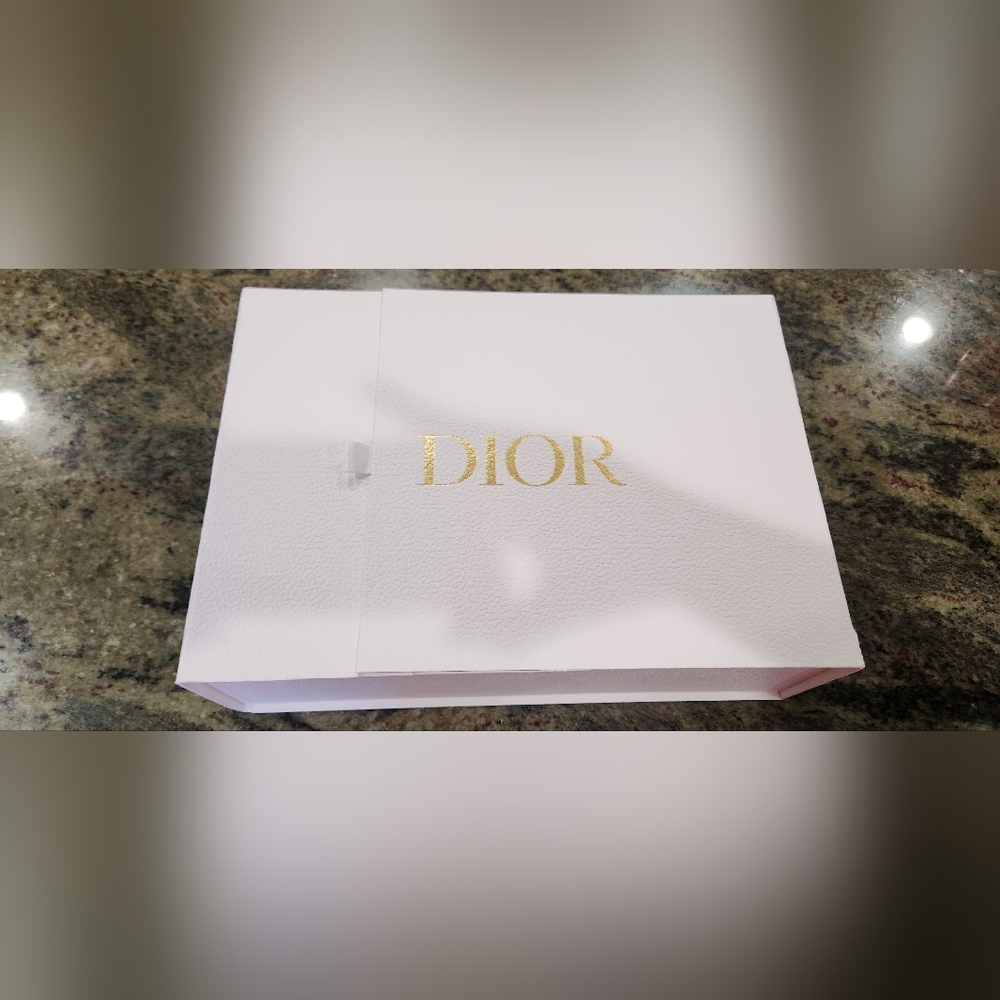 Christian Dior Flap Open Box White Paper Pebbled Textured 14.5x10.5x4.5